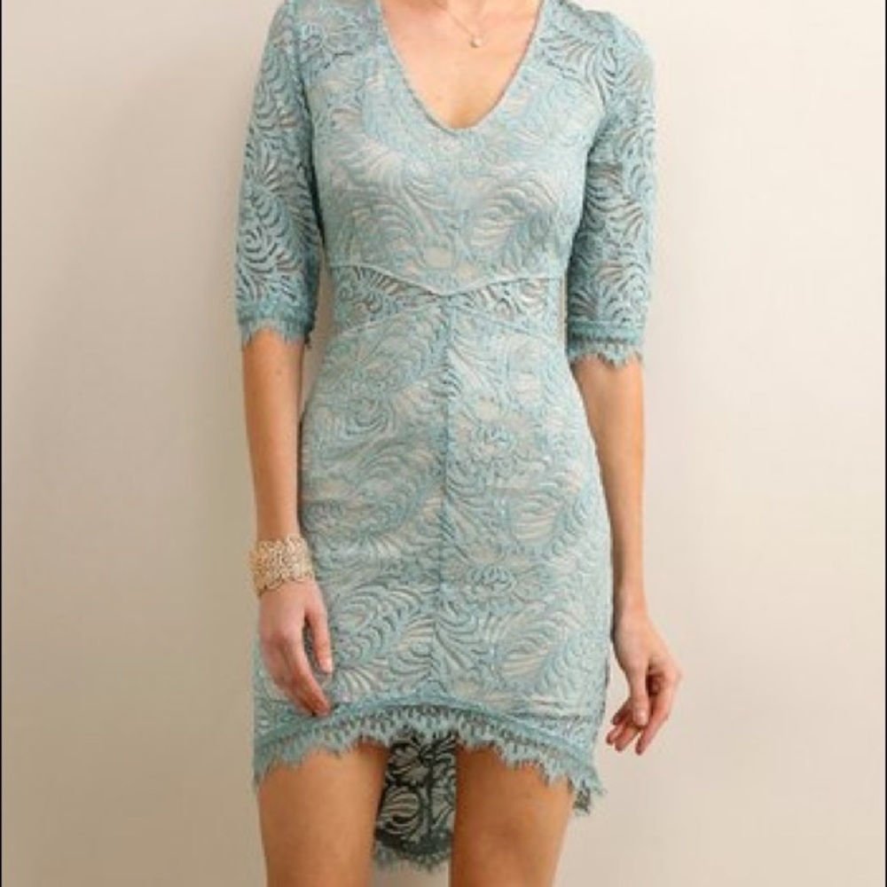 High-low Lace Fringed Cocktail Dress